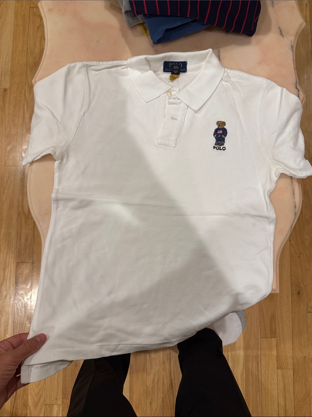 Polo by Ralph Lauren White Men's Polo with Bear Embroidery